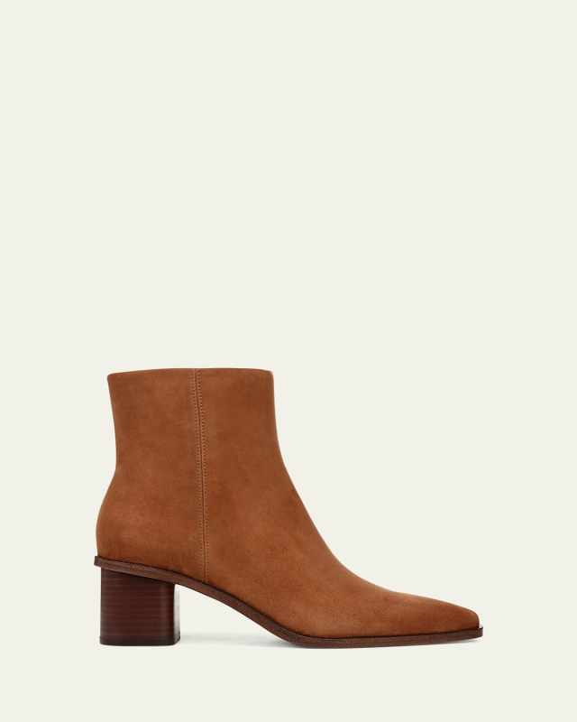 Gema Suede Zip Ankle Booties